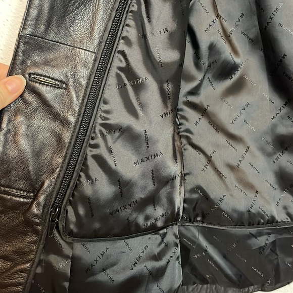 Wilsons Leather Maxima Thinsulate Collared 90s/Y2k Style Leather Jacket Small - Picture 8 of 10
